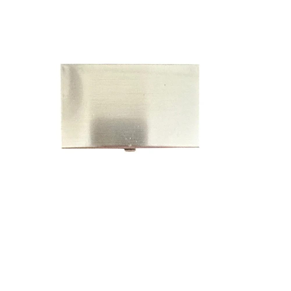 Silver Metal Business Card Holder Case Purple Kanji Love Symbol with Pouch